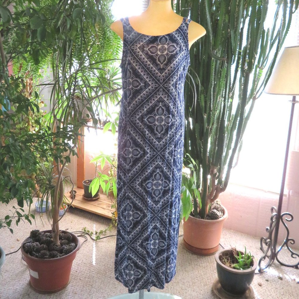 Vintage side slit midi dress